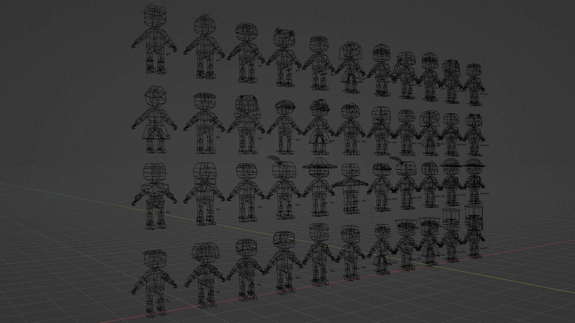 characters Low-poly 3D model_19