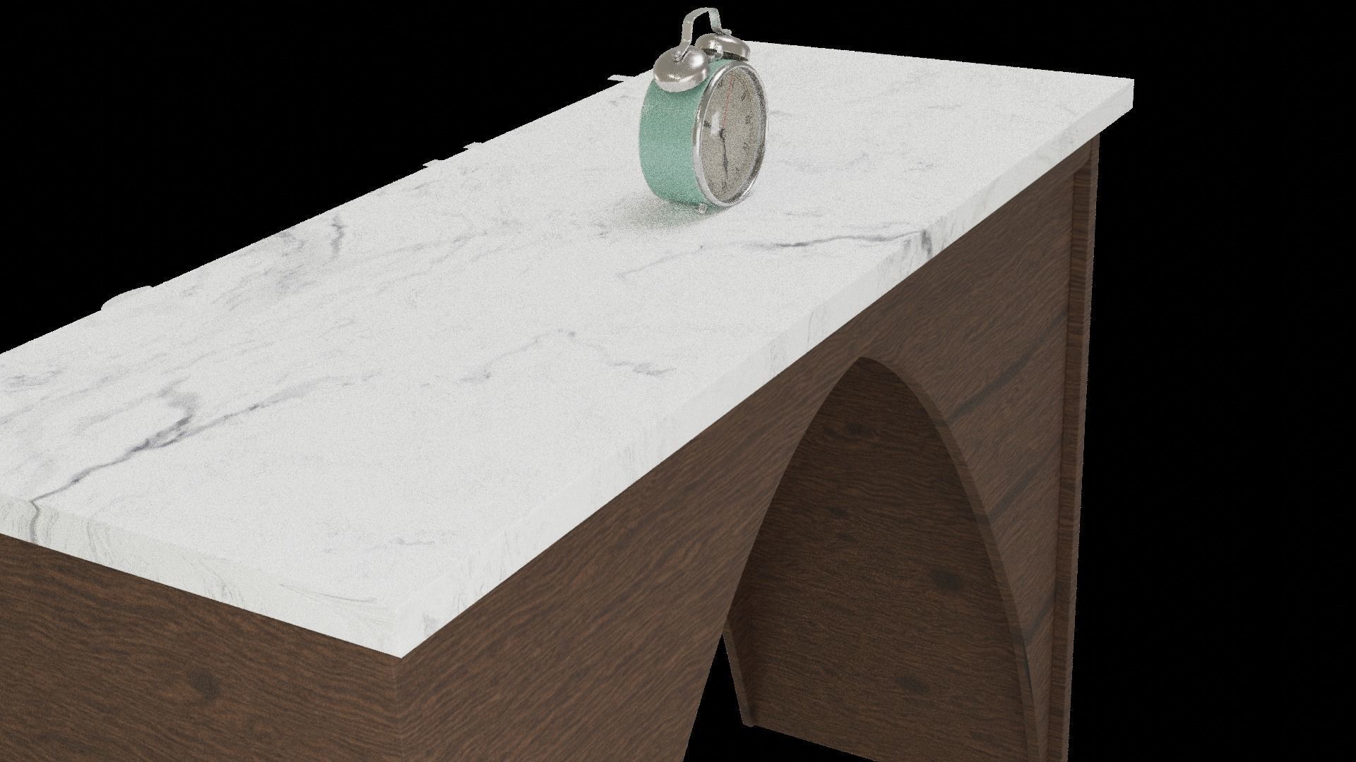 Designer Table 02 Low-poly 3D model_4