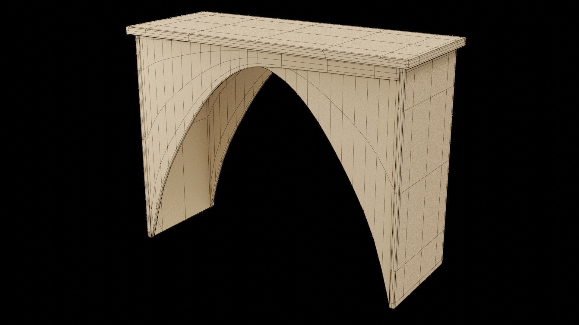Designer Table 02 Low-poly 3D model_7