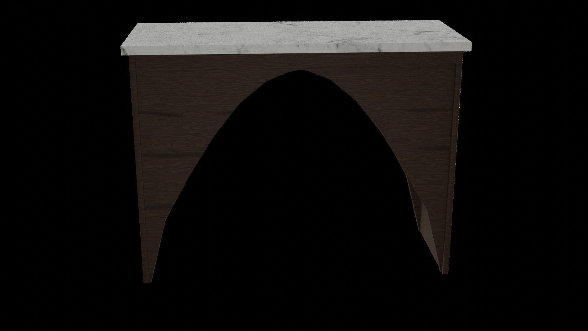 Designer Table 02 Low-poly 3D model_2