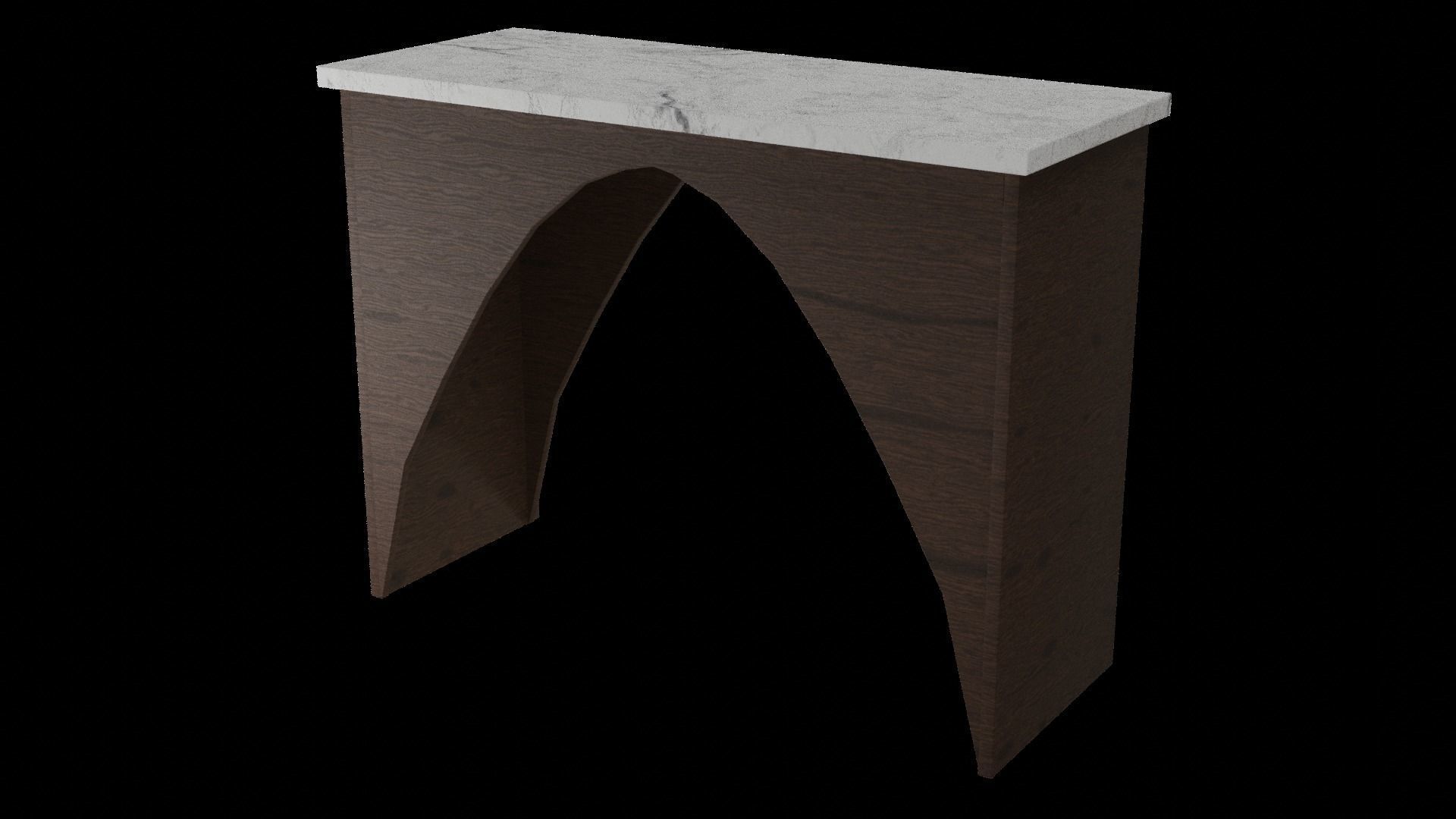 Designer Table 02 Low-poly 3D model_1