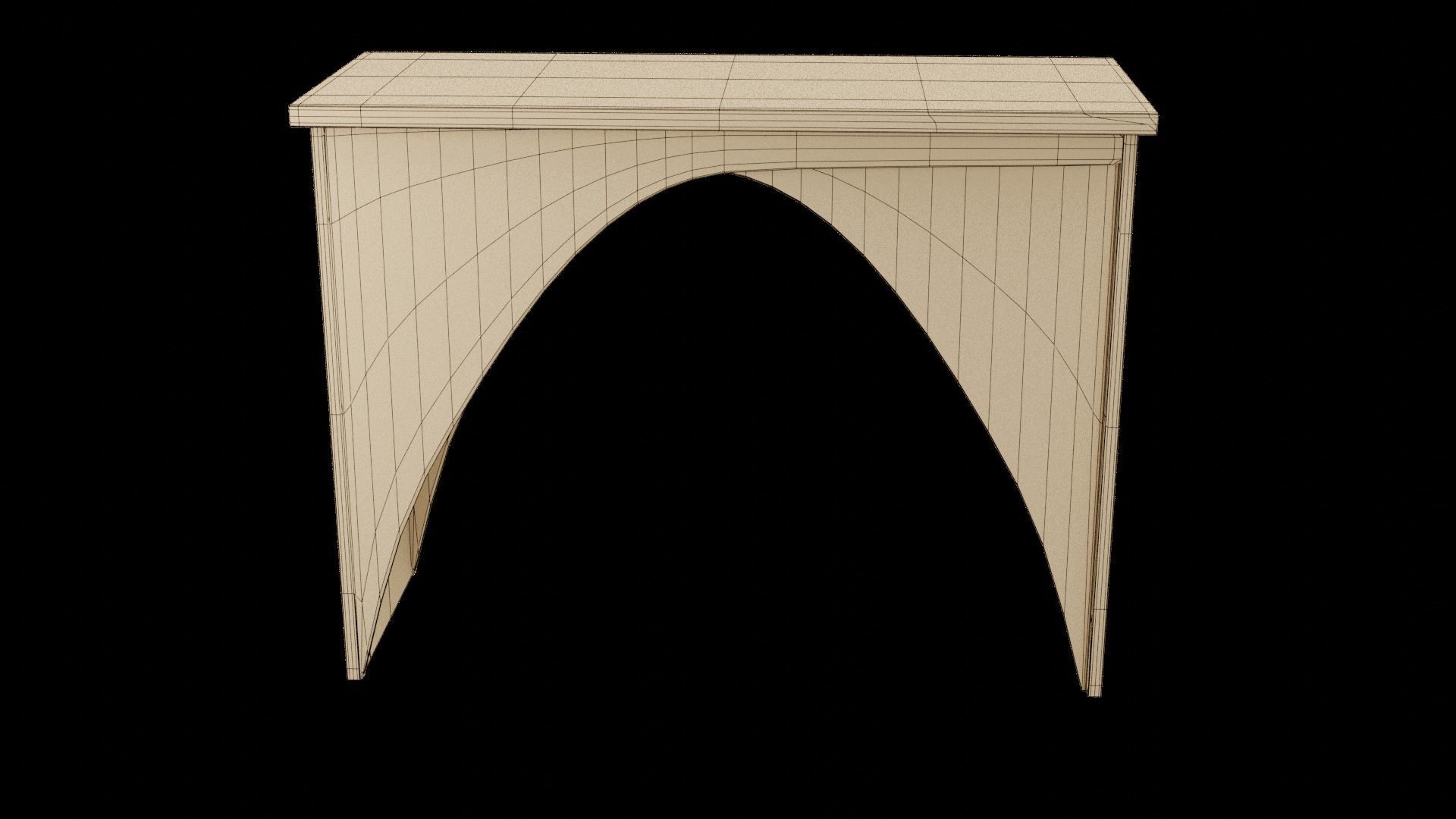 Designer Table 02 Low-poly 3D model_6