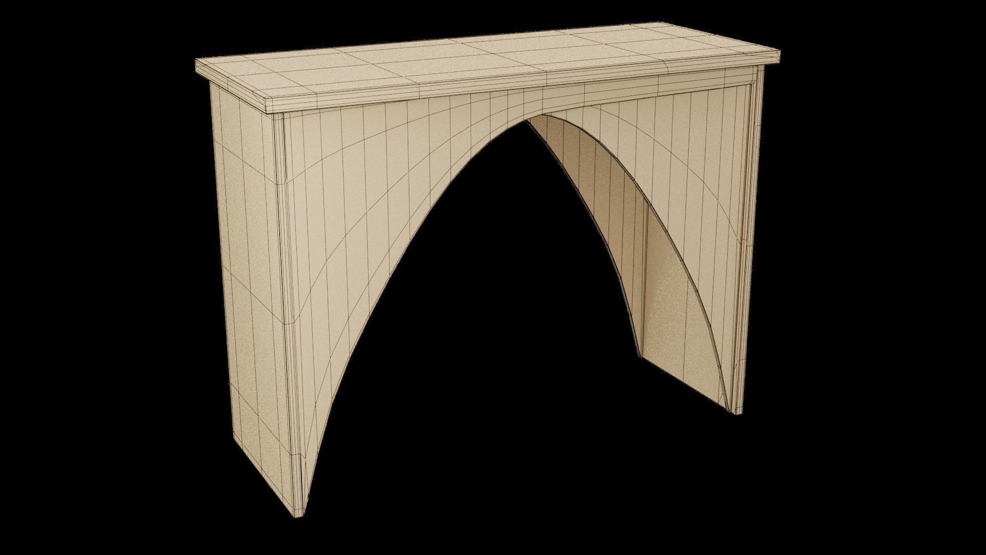 Designer Table 02 Low-poly 3D model_5