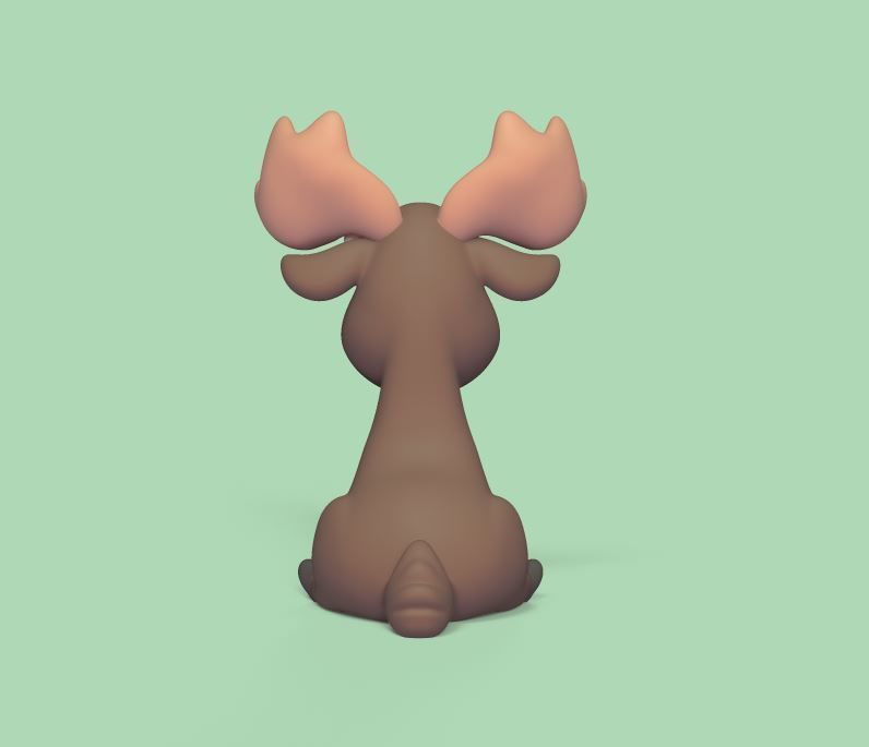 Moose Cartoon 3D print model_3