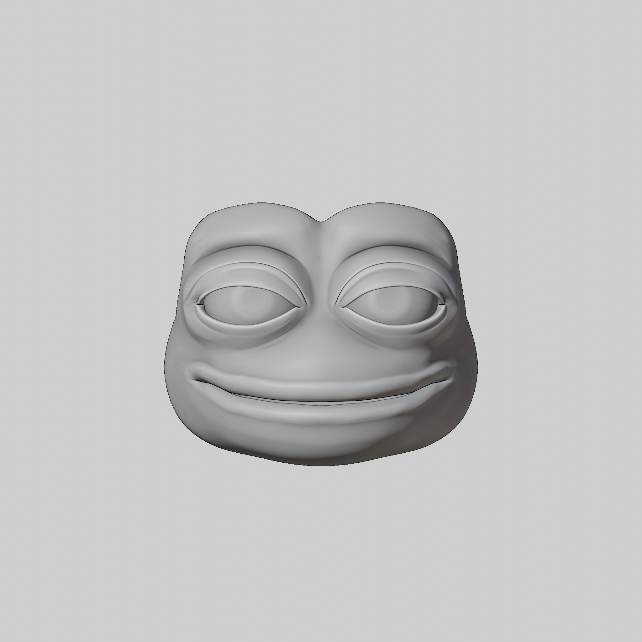 Pepe the Frog Eye Rig and 5 Shape Keys Expressions Bundle Low-poly 3D model_29