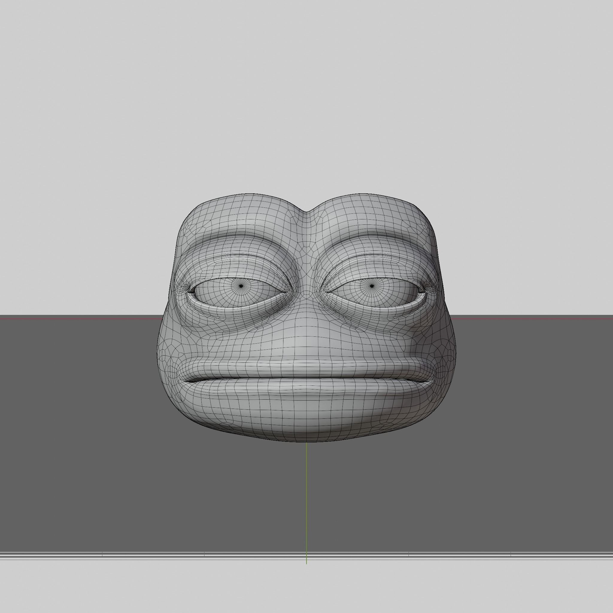 Pepe the Frog Eye Rig and 5 Shape Keys Expressions Bundle Low-poly 3D model_26