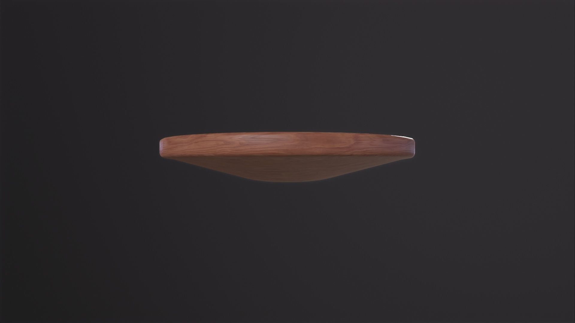 Tray plate wooden round tableware 3D Model Low-poly 3D model_4