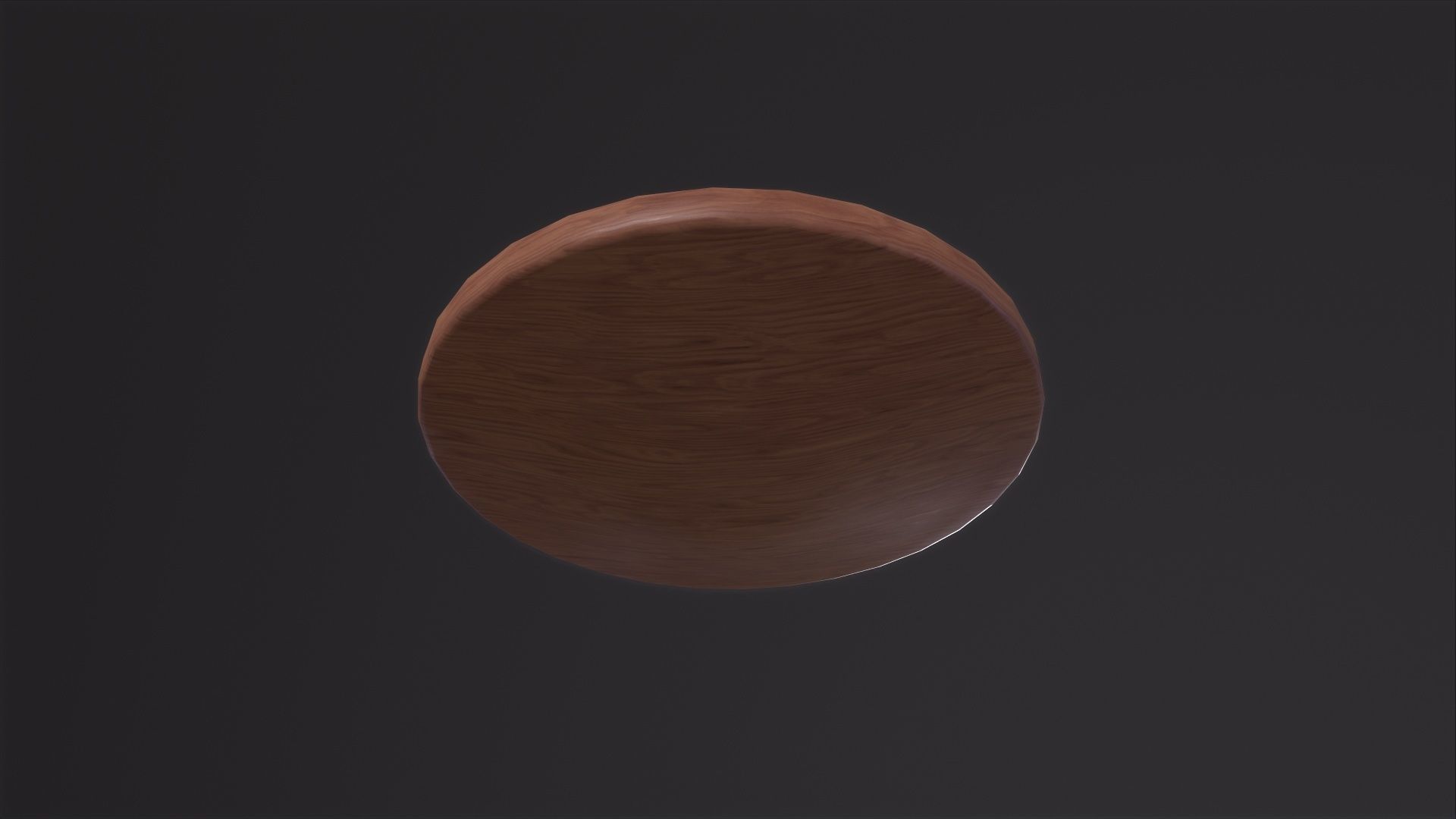 Tray plate wooden round tableware 3D Model Low-poly 3D model_5