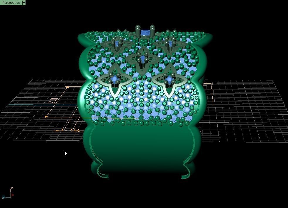 LV RING GEM 3D print model_10