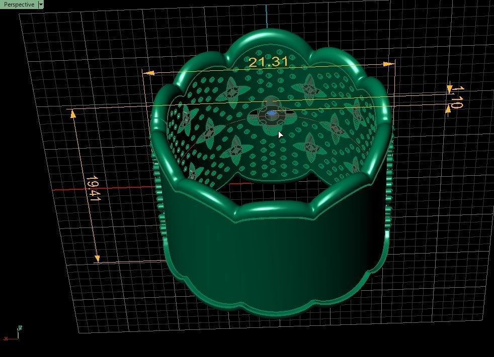 LV RING GEM 3D print model_11