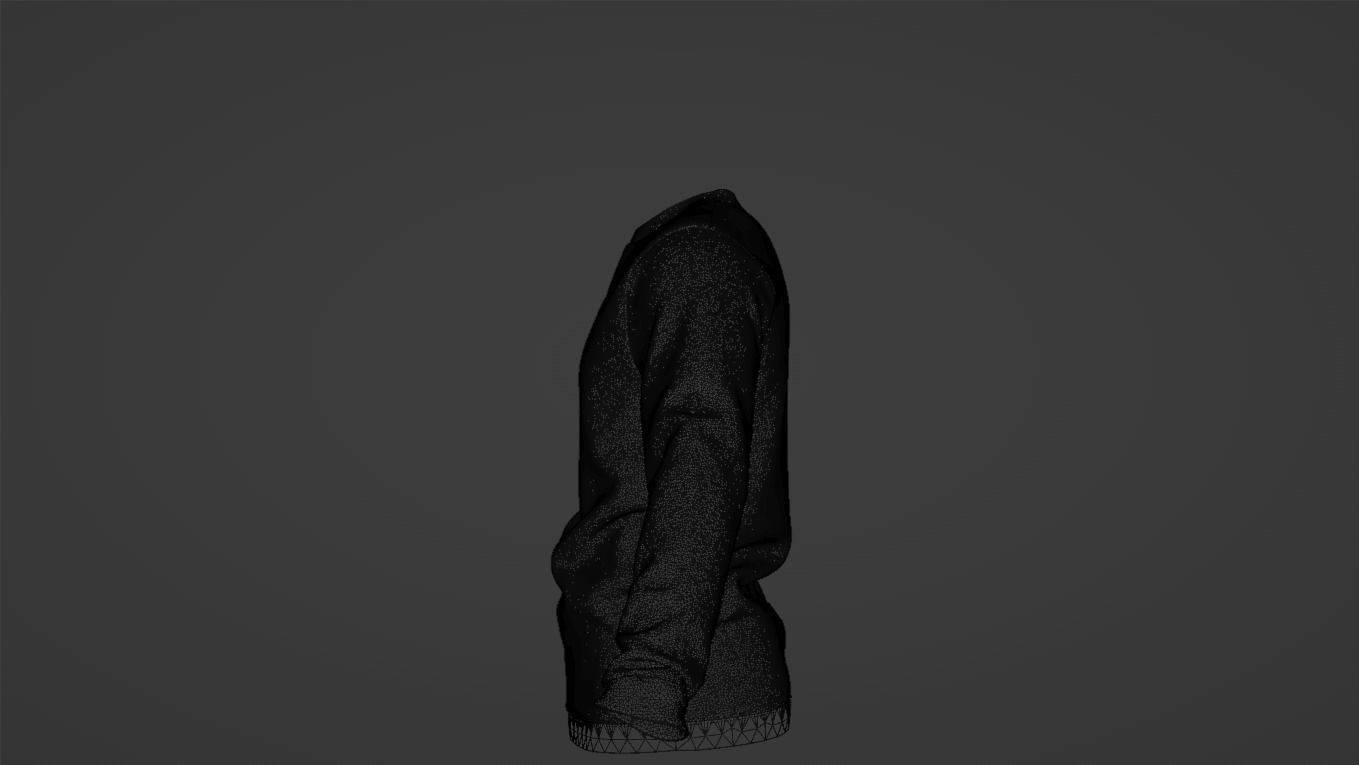 Black Sweatshirt 3D model_11