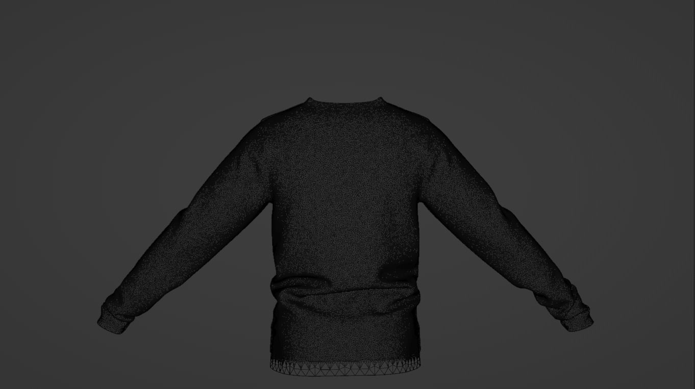 Black Sweatshirt 3D model_14