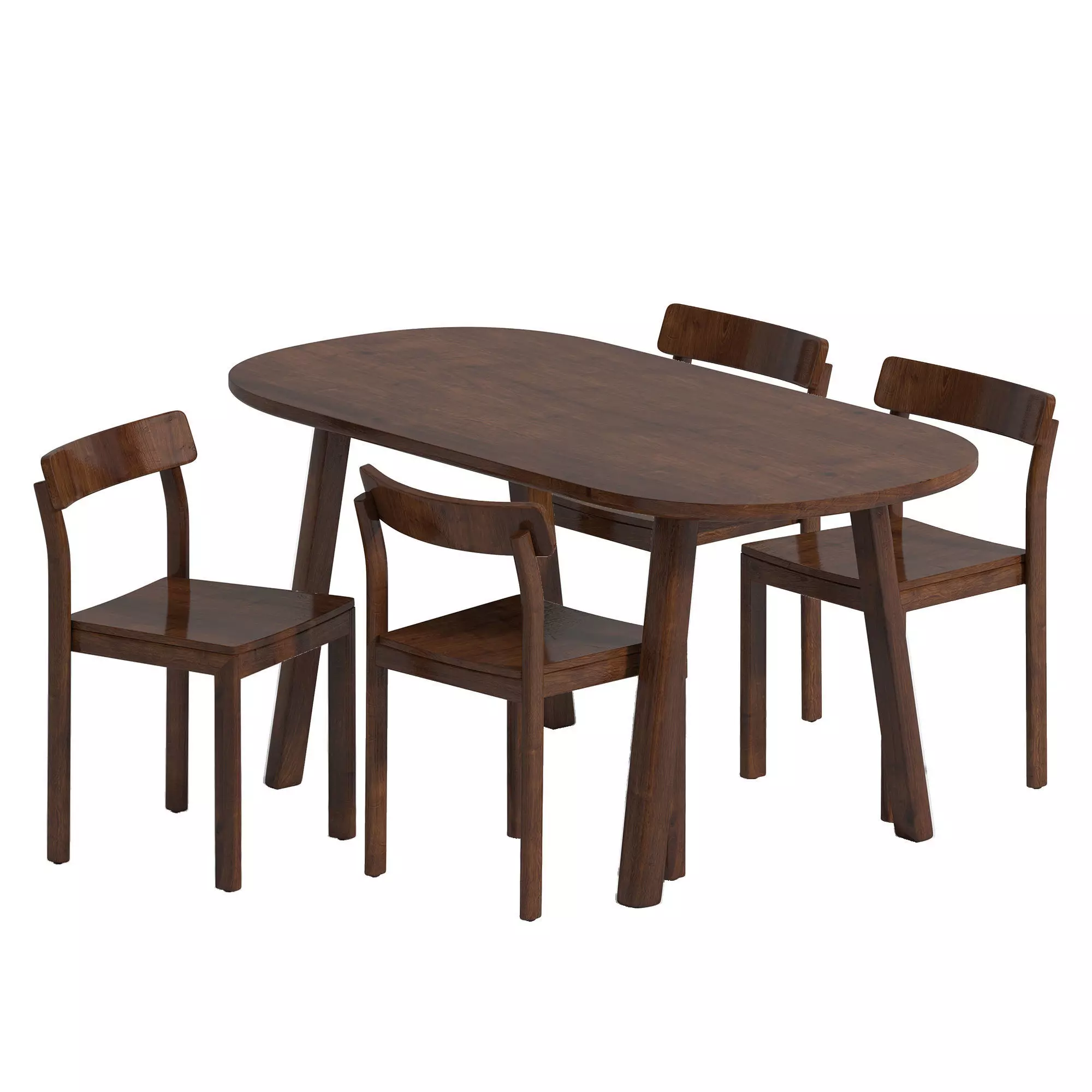 Crassevig chair and table set 3D model
