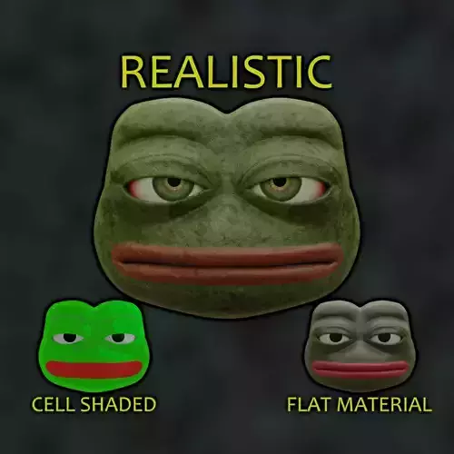 Pepe the Frog Realistic and Cell Shaded - Eye Rig and Shape Keys Low-poly 3D model