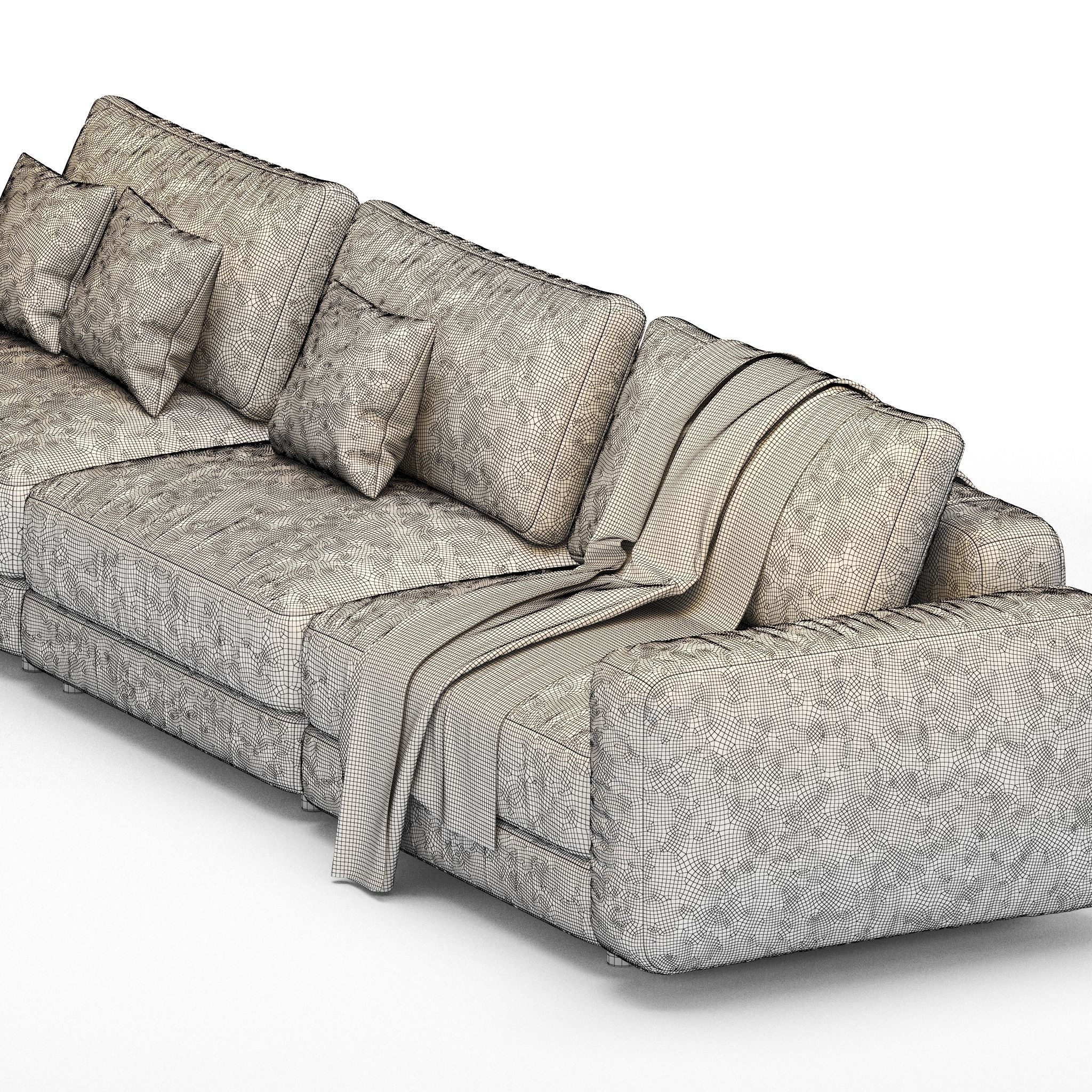 Edward modular sofa 3D model_3