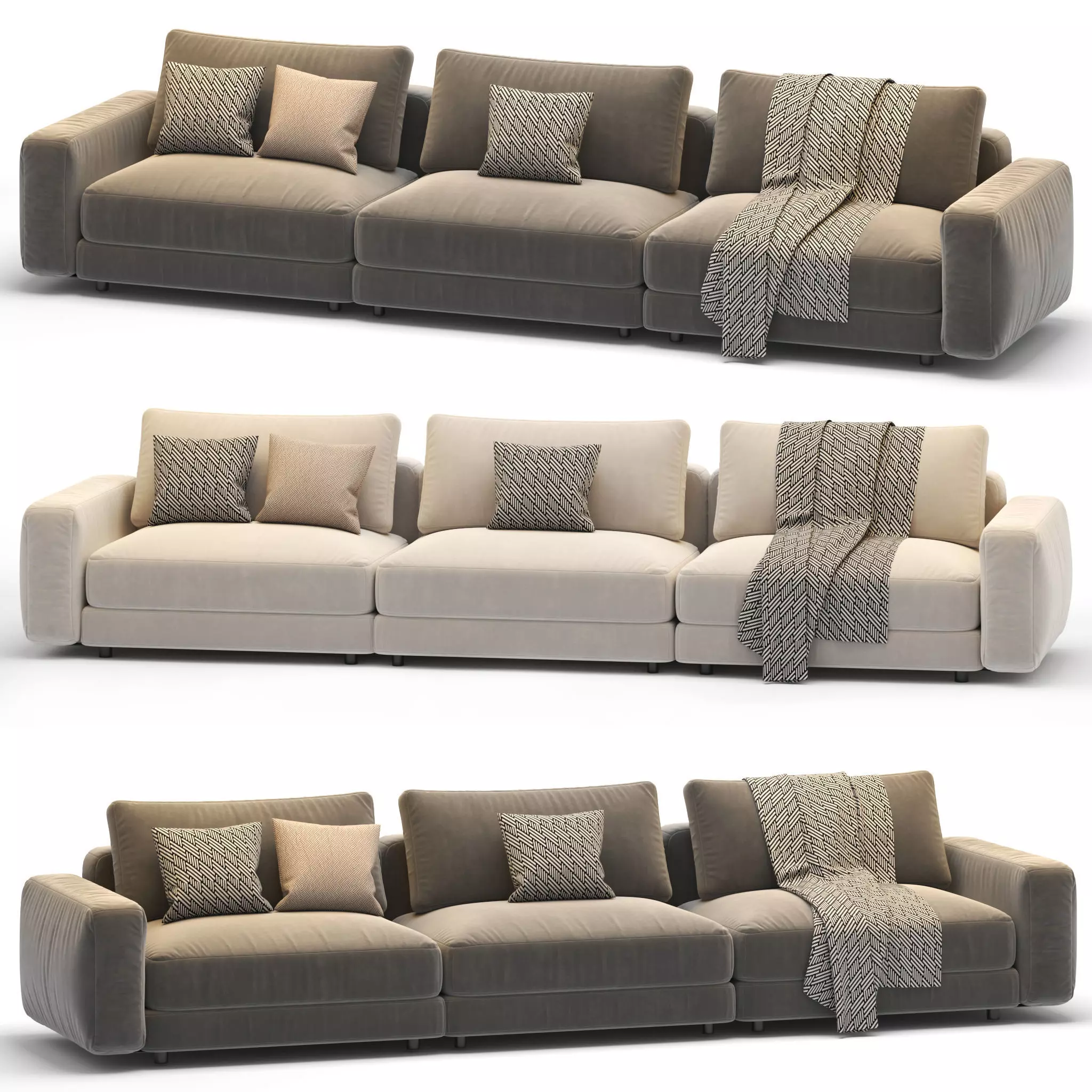 Edward modular sofa 3D model_0