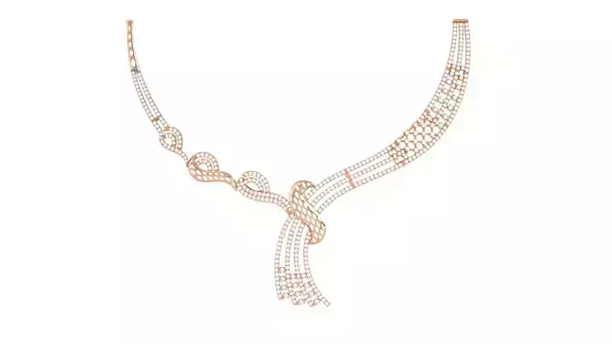 High Jewelry Italian Diamond Necklace 3dm stl obj gltf glb
