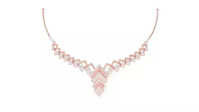 High Jewelry Italian Diamond Necklace 3dm stl obj gltf glb