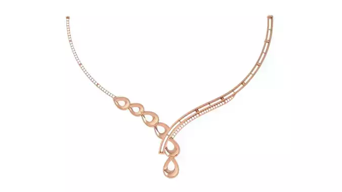 High Jewelry Italian Diamond Necklace 3dm stl obj gltf glb 3D print model