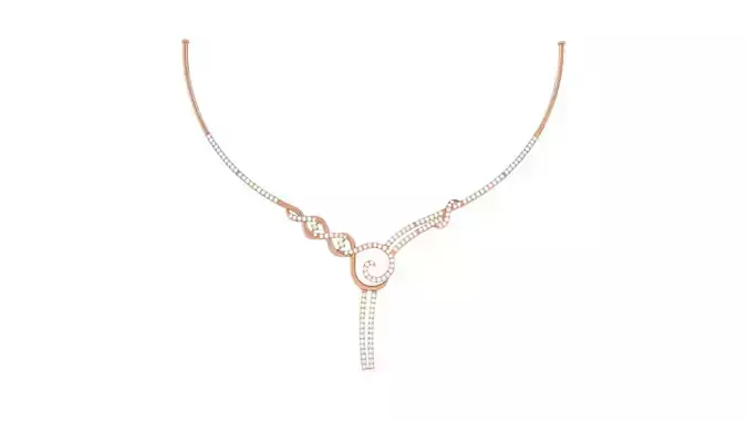 High Jewelry Italian Diamond Necklace 3dm stl obj gltf glb 3D print model