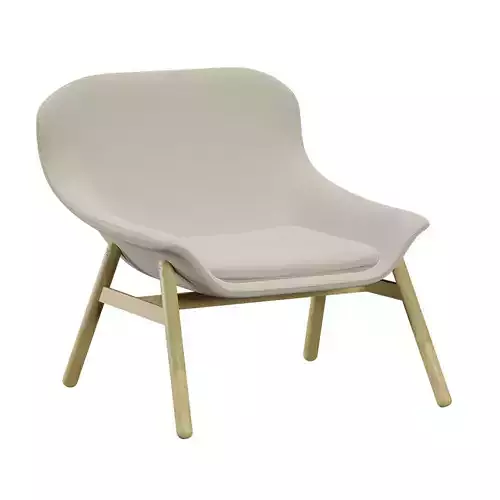 Fabric chair with wooden legs