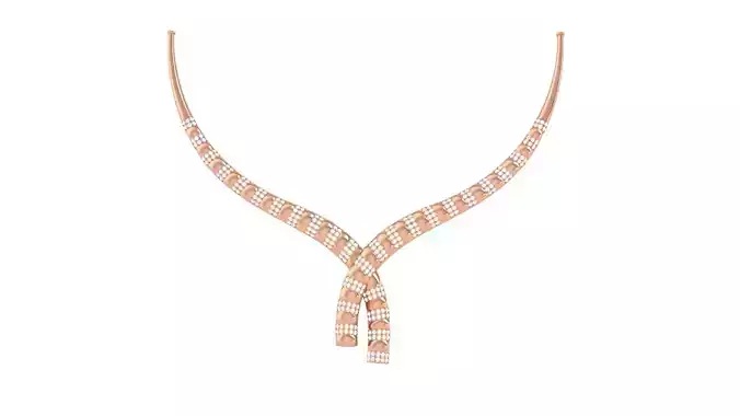 High Jewelry Italian Diamond Necklace 3dm stl obj gltf glb 3D print model