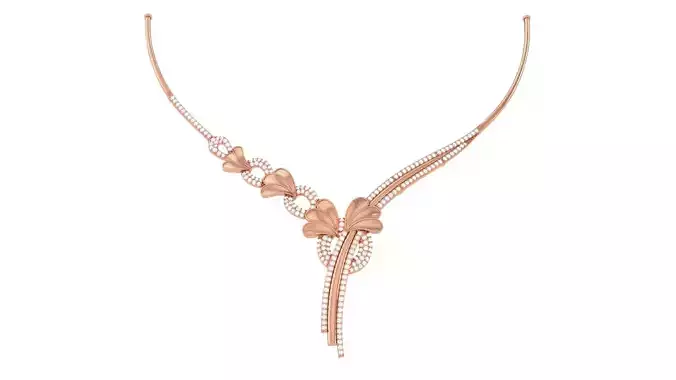 High Jewelry Italian Diamond Necklace 3dm stl obj gltf glb 3D print model