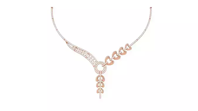 High Jewelry Italian Diamond Necklace 3dm stl obj gltf glb 3D print model