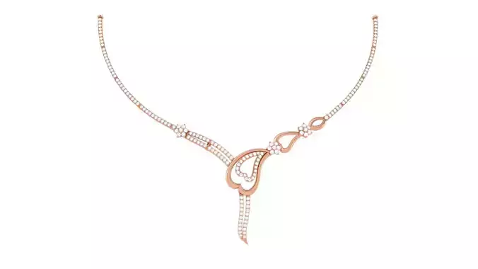 High Jewelry Italian Diamond Necklace 3dm stl obj gltf glb 3D print model