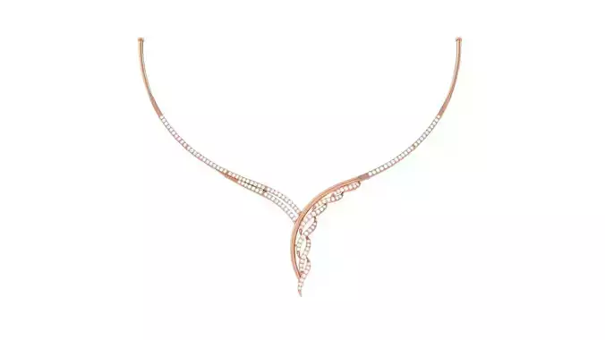 High Jewelry Italian Diamond Necklace 3dm stl obj gltf glb 3D print model