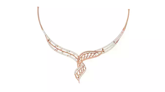 High Jewelry Italian Diamond Necklace 3dm stl obj gltf glb 3D print model
