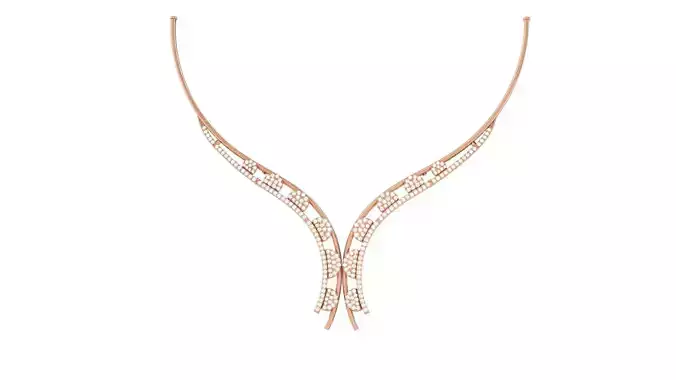 High Jewelry Italian Diamond Necklace 3dm stl obj gltf glb 