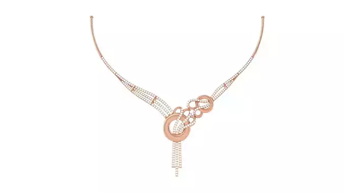 High Jewelry Italian Diamond Necklace 3dm stl obj gltf glb 3D print model