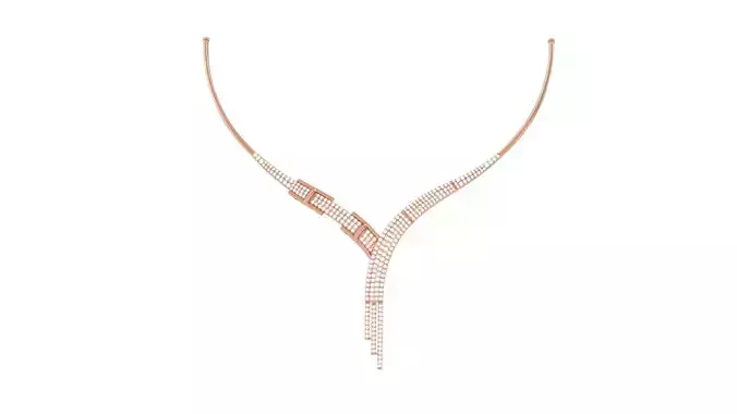 High Jewelry Italian Diamond Necklace 3dm stl obj gltf glb 3D print model