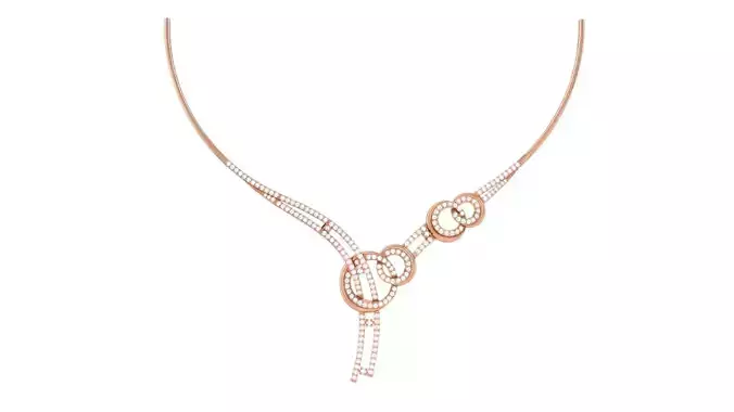 High Jewelry Italian Diamond Necklace 3dm stl obj gltf glb 3D print model