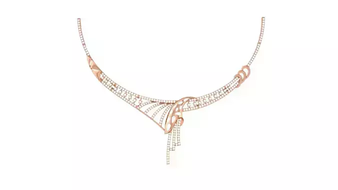 High Jewelry Italian Diamond Necklace 3dm stl obj gltf glb 3D print model