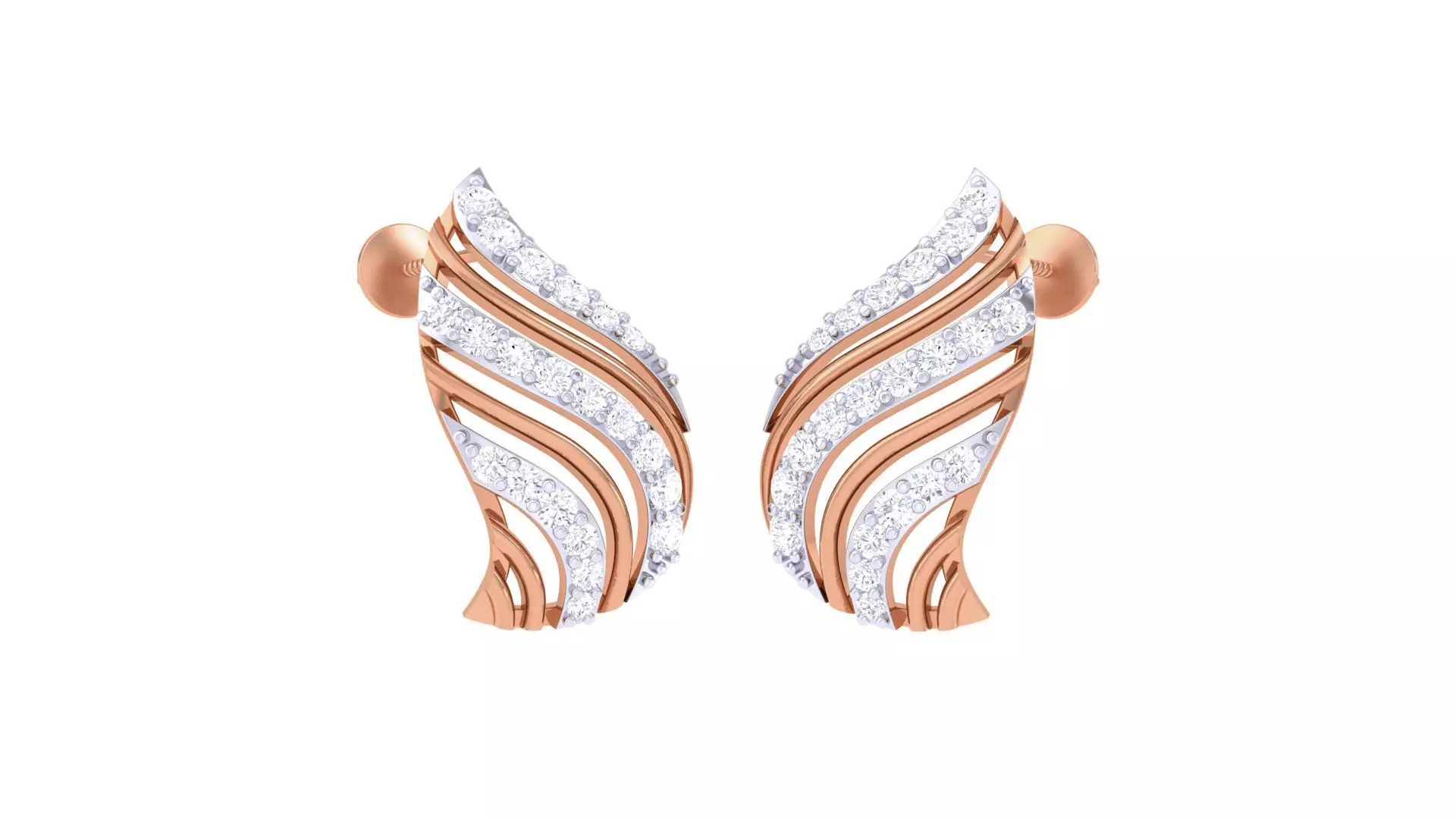 Women studs Earrings 3dm stl 3mf obj glb gltf mtl render detail 3D print model
