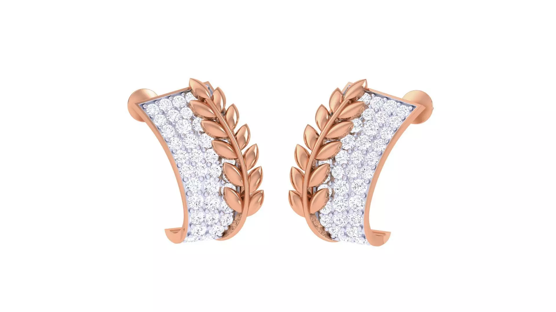 wheat straw Women studs Earrings 3dm stl 3mf obj glb gltf mtl 3D print model