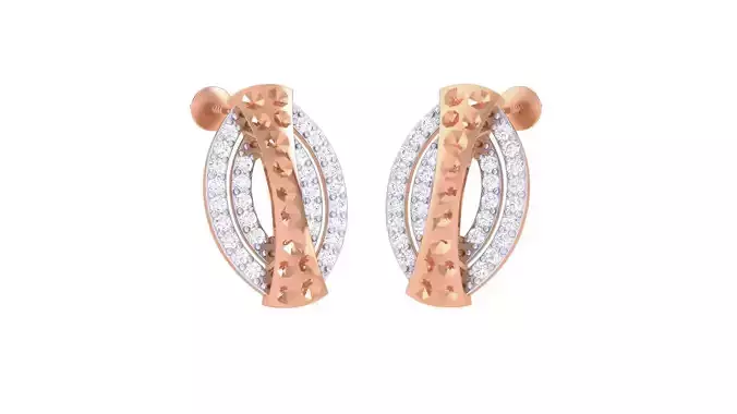 Women studs Earrings 3dm stl 3mf obj glb gltf mtl render detail