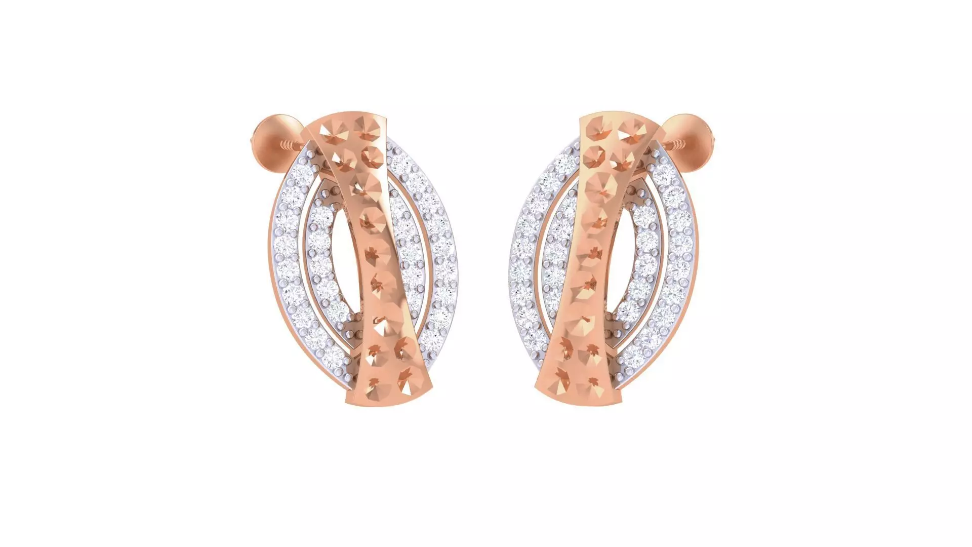 Women studs Earrings 3dm stl 3mf obj glb gltf mtl render detail 3D print model