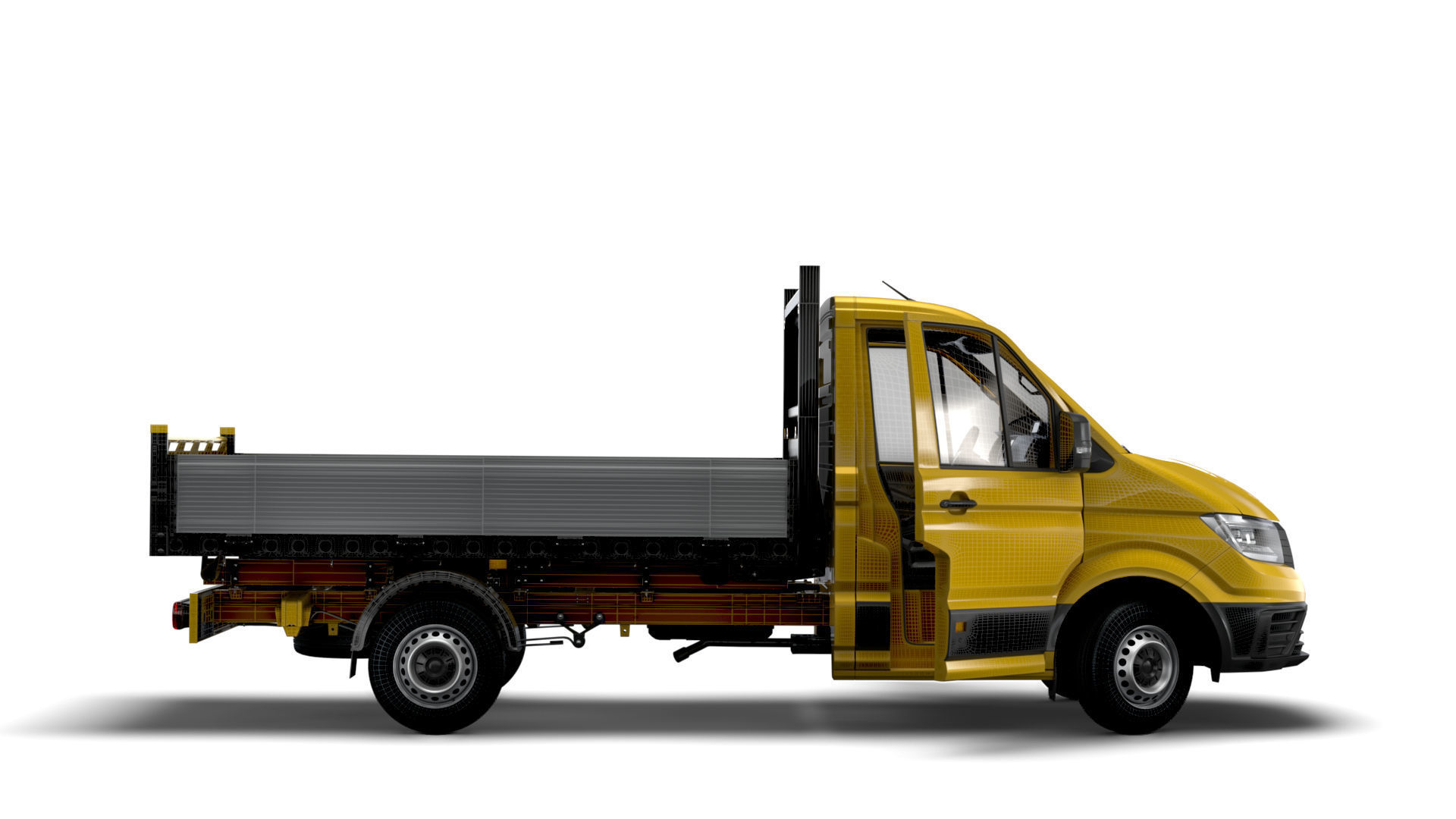 VW Crafter Single Cab Tipper HQ Interior 2023 3D model_16