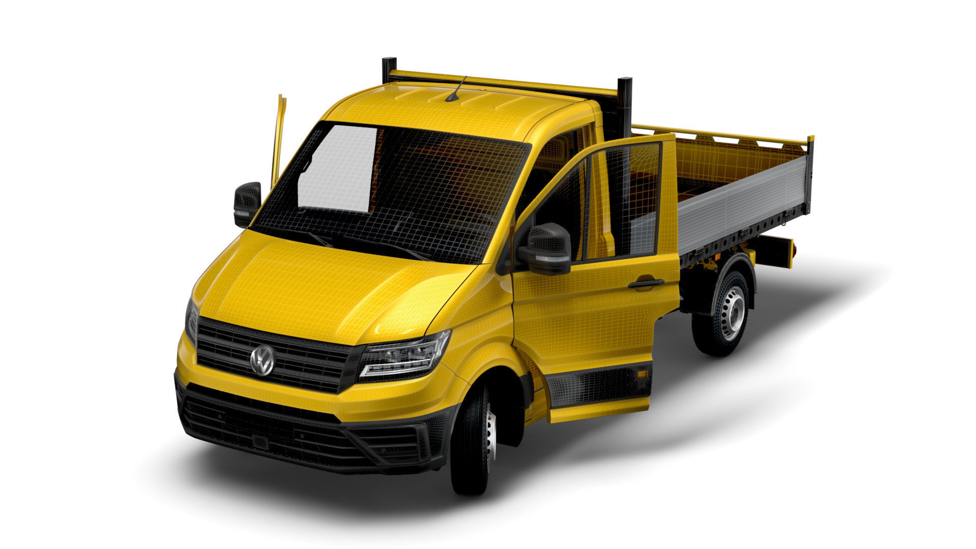 VW Crafter Single Cab Tipper HQ Interior 2023 3D model_20