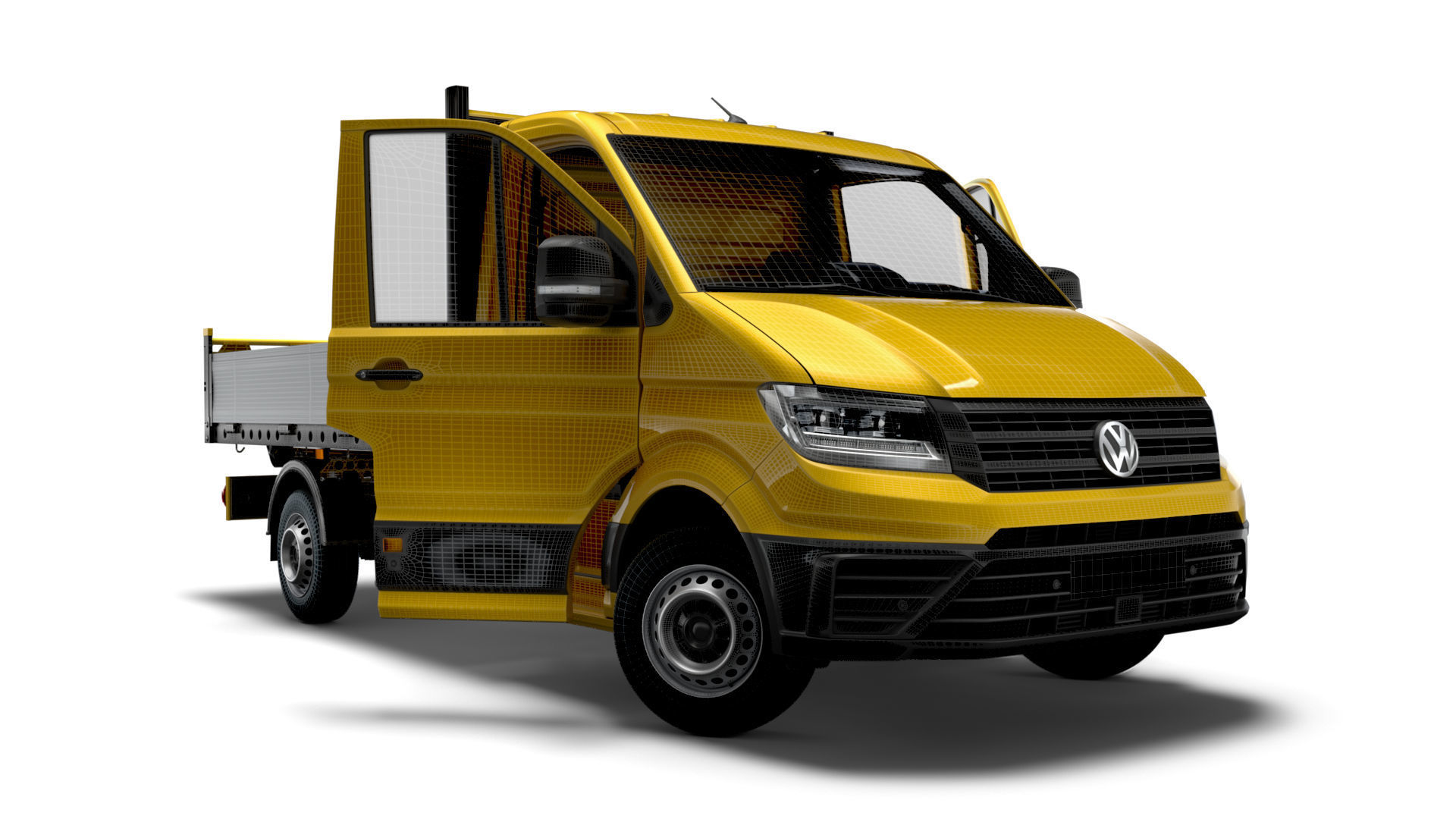 VW Crafter Single Cab Tipper HQ Interior 2023 3D model_12
