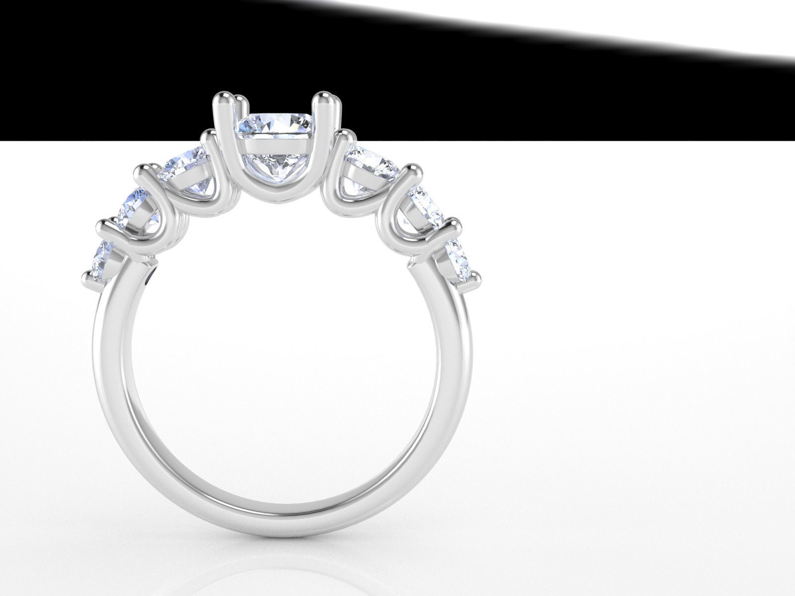 engagement ring ready to print 3D print model_4