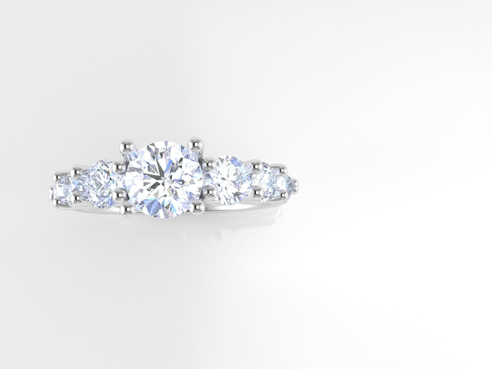engagement ring ready to print 3D print model_1