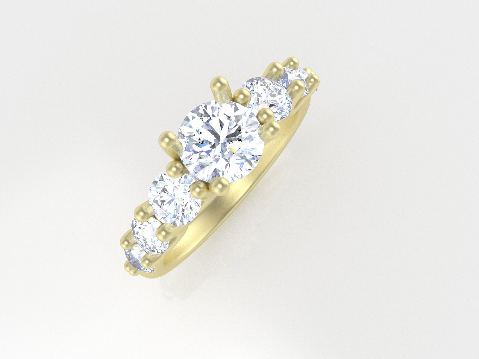 engagement ring ready to print 3D print model_2