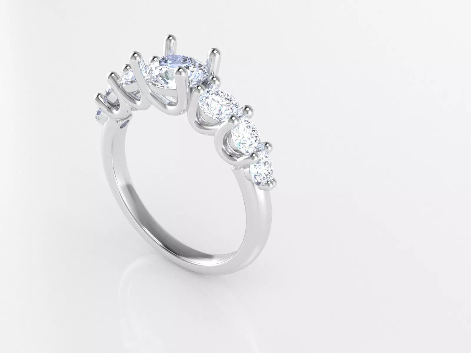 engagement ring ready to print 3D print model_0