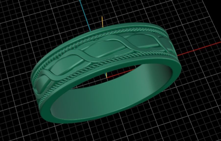 27 Rings with patterns 3D print model_4