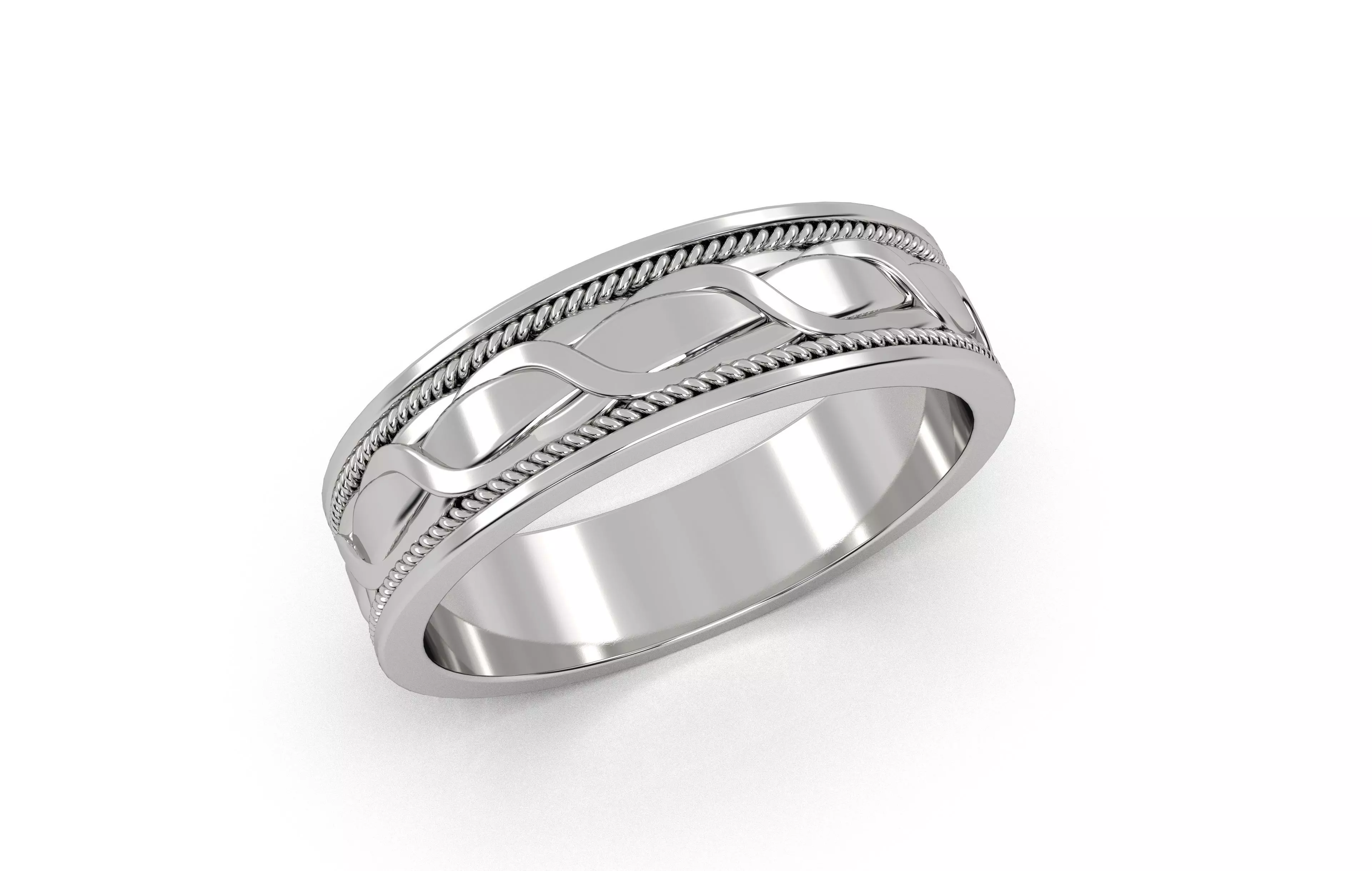 27 Rings with patterns 3D print model_0