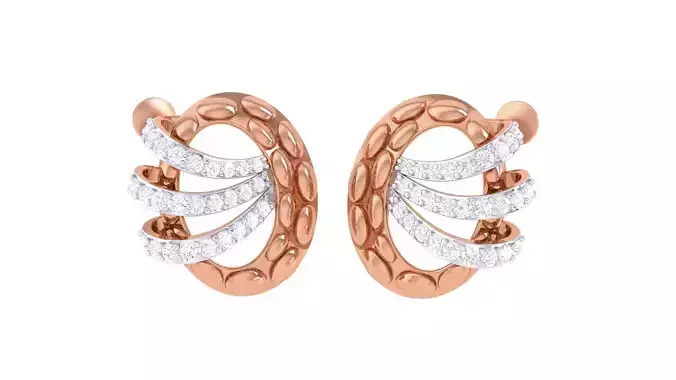  Women studs Earrings 3dm stl 3mf obj glb gltf mtl render detail 3D print model